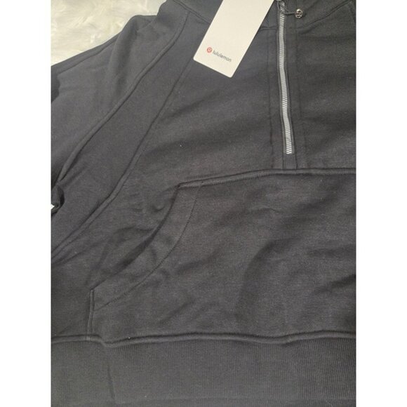 NWT Lululemon Scuba Oversized Half Zip Hoodie Sweater in Black Sz 10 - Picture 4 of 7